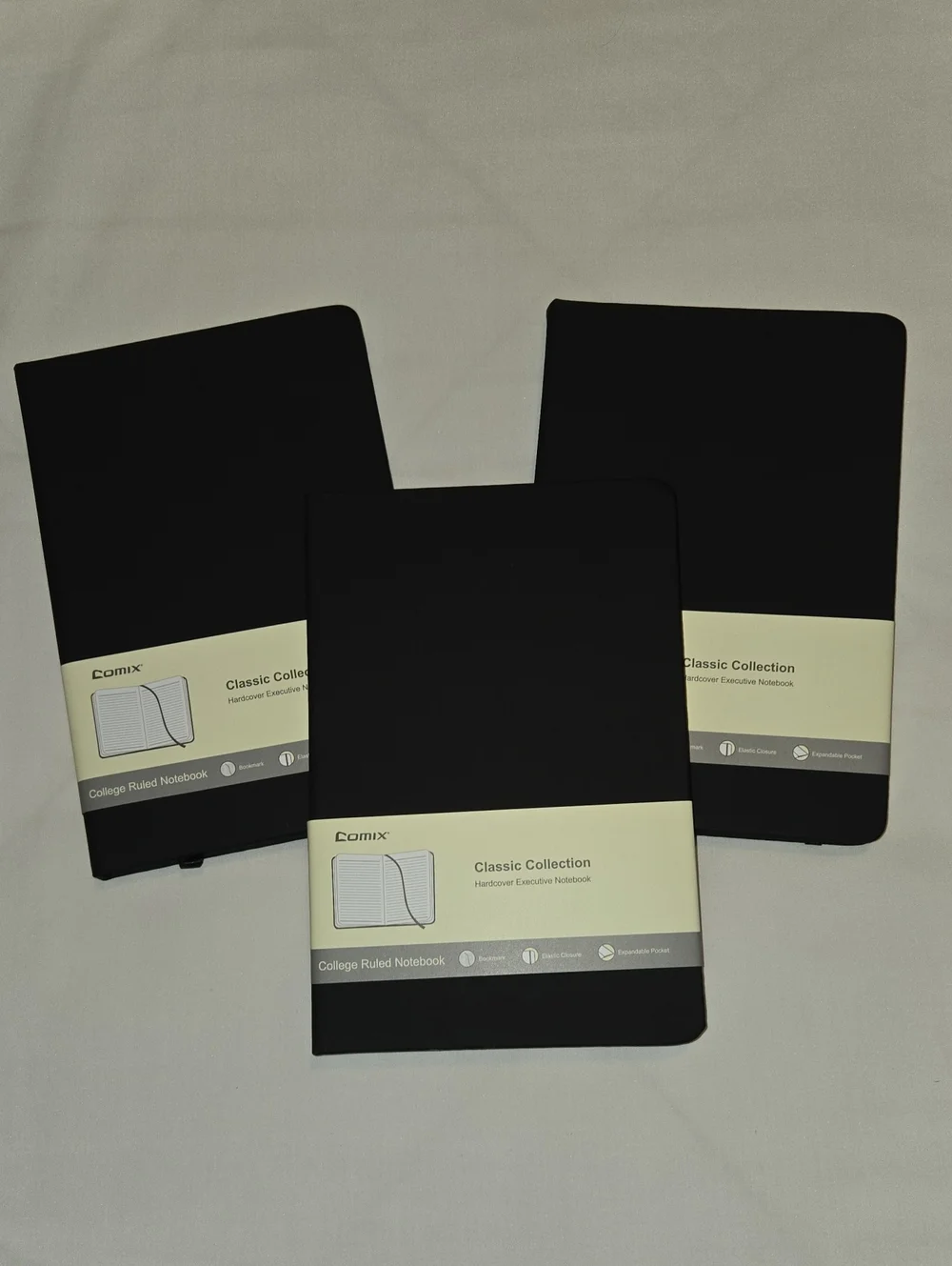 3 Comix Hardcover Executive Notebook Black 240 Pages 5.4' x 8.3